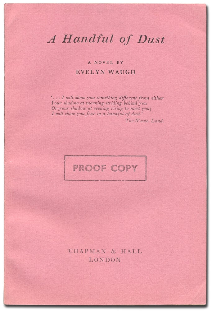 Item #100058 A Handful of Dust. Evelyn WAUGH.