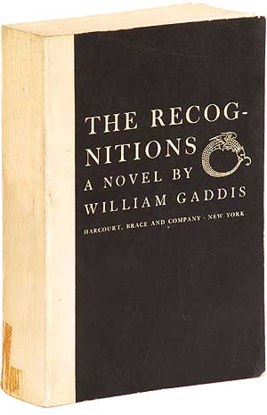 Item #100216 The Recognitions. William GADDIS.