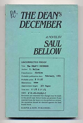 Item #100240 The Dean's December. Saul BELLOW