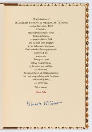 Elizabeth Bishop: A Memorial Tribute