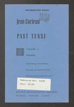 Item #102326 Past Tense: Volume 1 Diaries. Jean COCTEAU