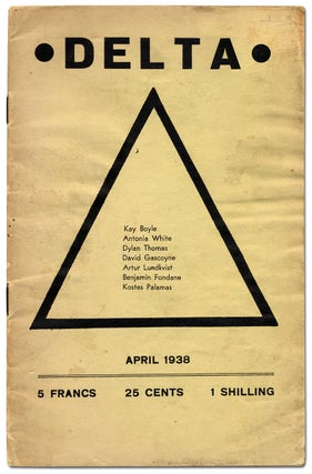 Item #102429 Delta, April 1938 (formerly The Booster). Lawrence DURRELL, Dylan Thomas, Antonia...