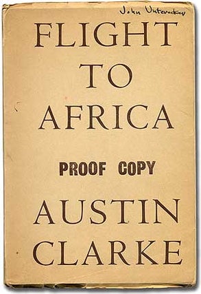 Item #102656 Flight to Africa and Other Poems. Austin CLARKE