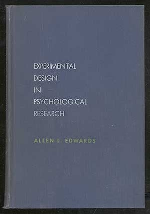 Item #103080 Experimental Design in Psychological Research. Allen L. EDWARDS