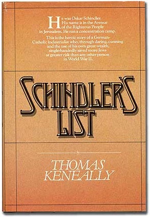 Item #103262 Schindler's List. Thomas KENEALLY