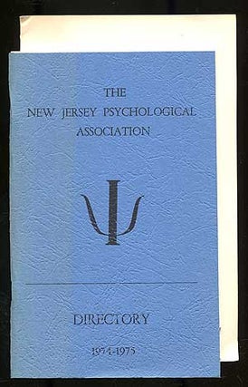 Item #103276 The New Jersey Psychological Association Directory, 1974-1975