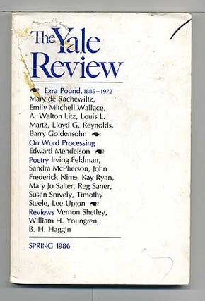 Item #103844 The Yale Review: Vol. 75, Published in June, 1986, No. 3. Ezra POUND