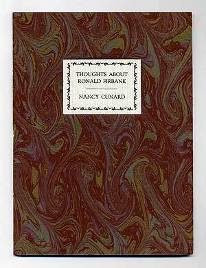 Item #103894 Thoughts About Ronald Firbank. Nancy CUNARD