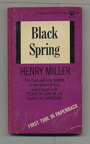 Item #104535 Black Spring. Henry MILLER.