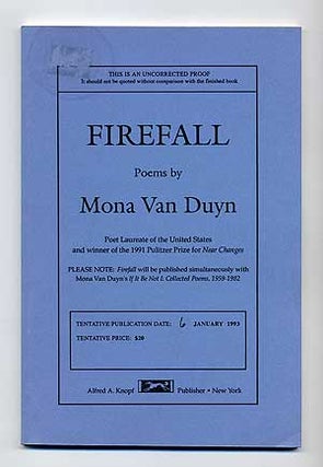Item #105168 Firefall. Mona VAN DUYN