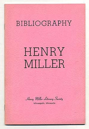 Item #106416 Bibliography: Henry Miller. Henry MILLER