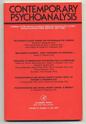 Item #106892 Contemporary Psychoanalysis: Volume 12, Number 3, July, 1976