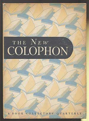Item #109310 The New Colophon, Volume 1, Part 4, October 1948. Elmer ADLER, Jr, Frederick B. Adams, John T. Winterich.