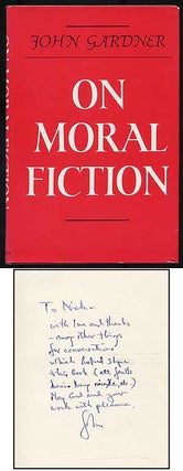 Item #109356 On Moral Fiction. John GARDNER