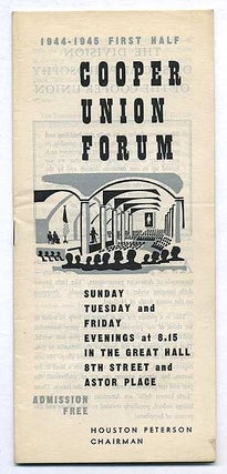 Item #109616 Cooper Union Forum: 1944-1945, First Half