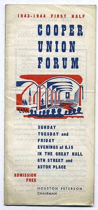 Item #109617 Cooper Union Forum: 1943-1944, First Half