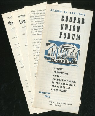 Item #109619 Cooper Union Forum: Season of 1941-1942