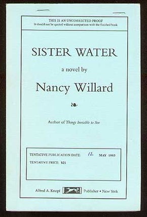 Item #10987 Sister Water. Nancy WILLARD