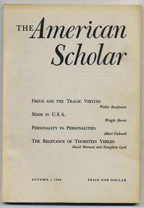 Item #109901 The American Scholar, A Quarterly for the Independent Thinker: Autumn, 1960