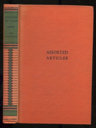 Item #110564 Assorted Articles. D. H LAWRENCE
