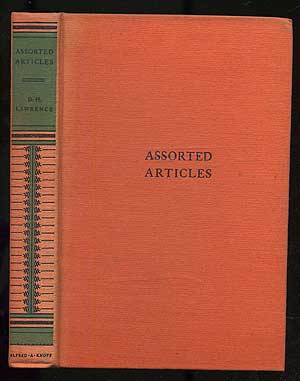 Item #110564 Assorted Articles. D. H. LAWRENCE