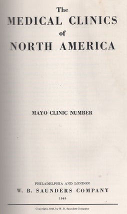 The Medical Clinics of North America: Mayo Clinic Number