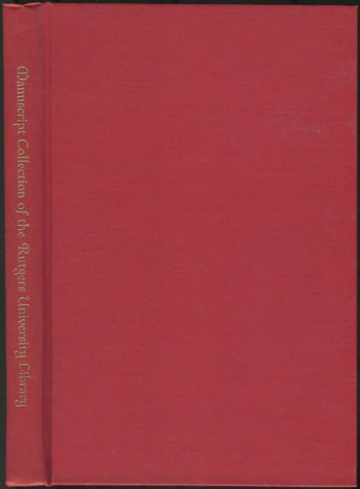 Item #111266 A Guide to the Manuscript Collection of the Rutgers University Library. Herbert F. SMITH.