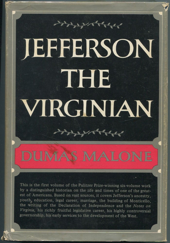 Item #111698 Jefferson and His Time: Volume One: Jefferson the Virginian. Dumas MALONE.