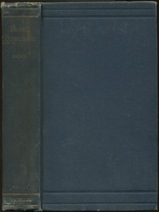 Item #118400 Modern Democracies: Volume I. James BRYCE