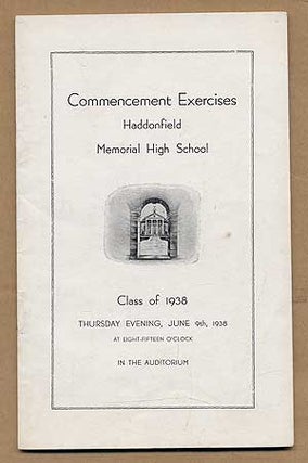 Item #133424 Commencement Exercises Haddonfield Memorial High School Class of 1938