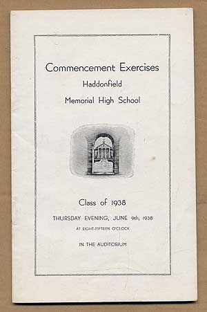Item #133424 Commencement Exercises Haddonfield Memorial High School Class of 1938