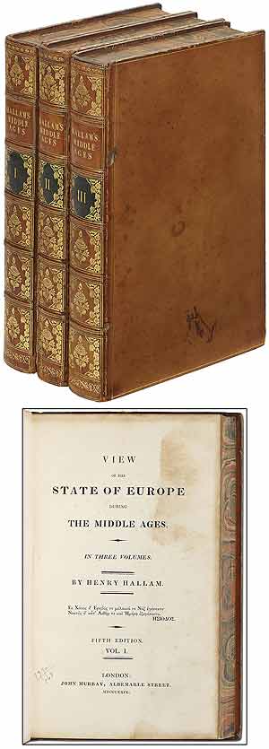 Item #137378 View of the State of Europe During the Middle Ages. Henry HALLAM.