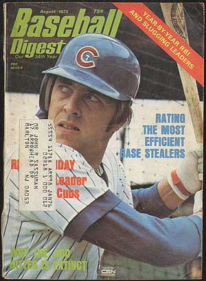 Item #140677 Baseball Digest. August 1975. John Kuenster, Tim Brucey, Rick Monday