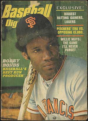Item #140688 Baseball Digest. February, 1974. John KUENSTER, George Vass, Bobby Bonds
