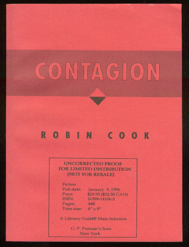 Item #1424 Contagion. Robin COOK.