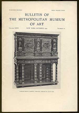 Item #142711 Bulletin of the Metropolitan Museum of Art: Volume XXVI, Number 10, October 1931