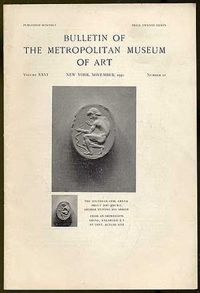 Item #142712 Bulletin of the Metropolitan Museum of Art: Volume XXVI, Number 11, November 1931