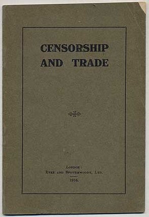 Item #144651 Censorship and Trade
