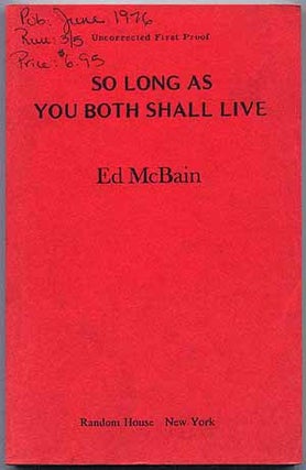 Item #14759 So Long as You Both Shall Live. Ed McBAIN, Evan Hunter