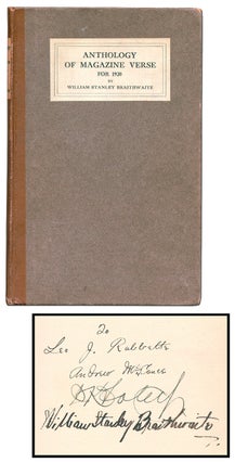 Item #1476 Anthology of Magazine Verse for 1920. William Stanley BRAITHWAITE