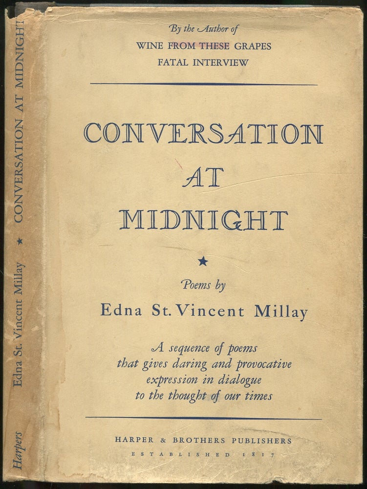 Item #150950 Conversation At Midnight. Edna St. Vincent MILLAY.