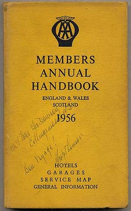 Item #156215 The Automobile Association Members Annual Handbook 1956: England & Wales, Scotland