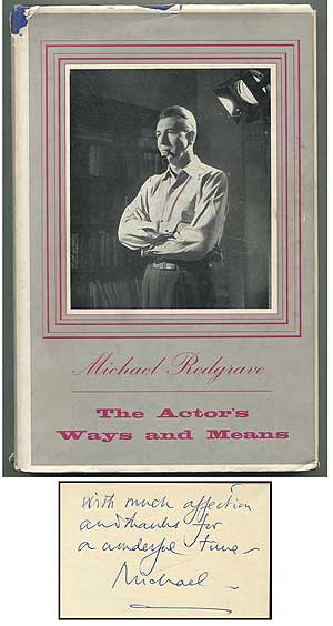Item #157965 The Actor's Ways and Means. Michael REDGRAVE.
