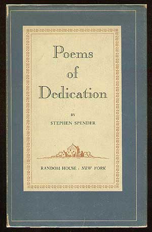 Item #16772 Poems of Dedication. Stephen SPENDER.