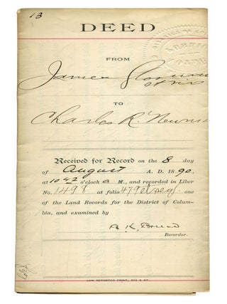Item #1688 Signed Document. Blanche K. BRUCE