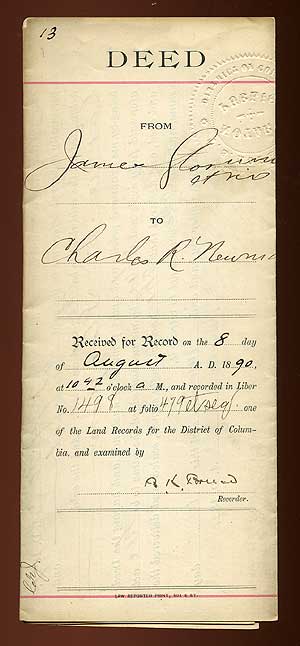 Item #1688 Signed Document. Blanche K. BRUCE.