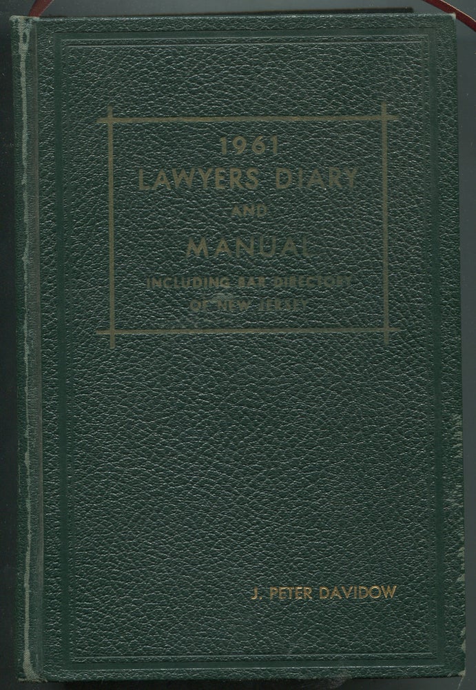Item #172191 1961 Lawyers Diary and Manual Including Bar Directory of New Jersey