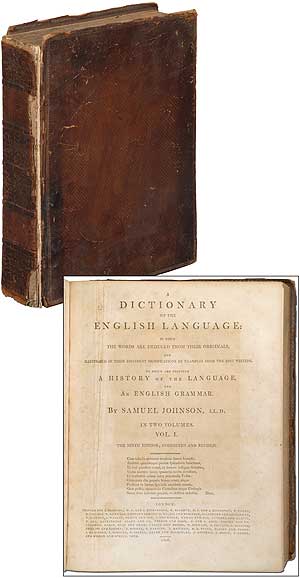 Item #173822 A Dictionary of the English Language (Volume one). Samuel JOHNSON.