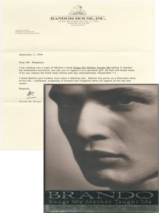 Item #176214 Brando: Songs My Mother Taught Me. Marlon BRANDO, Robert Lindsey