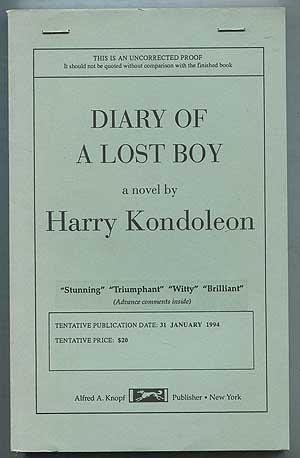 Item #178626 Diary of a Lost Boy. Harry KONDOLEON.